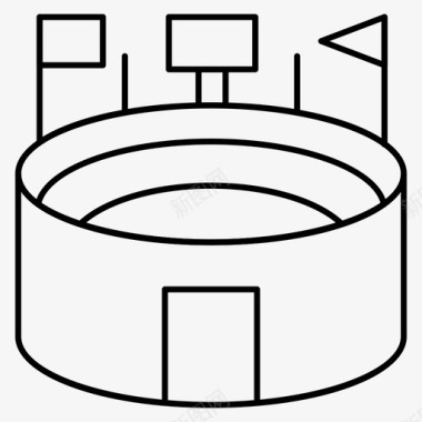 足球比赛派对体育场足球比赛图标图标