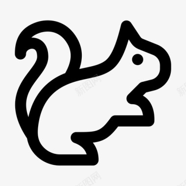 松鼠动物花栗鼠图标图标