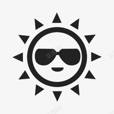 太阳眼镜圆的图标图标