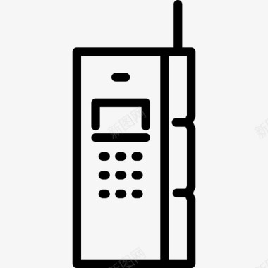 历史移动电话电话历史线性图标图标