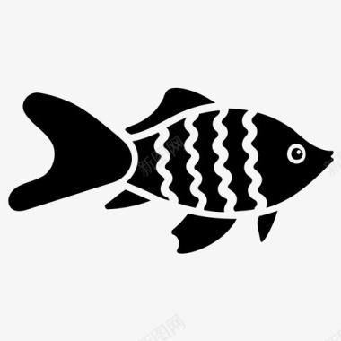 小金鱼水生鱼淡水鱼图标图标