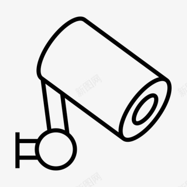 公共标识安全闭路电视摄像机监控图标图标