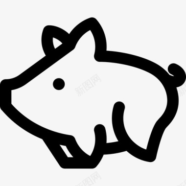猪动物小动物图标图标