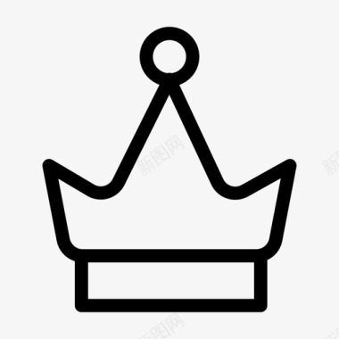 王冠王冠国王王后图标图标
