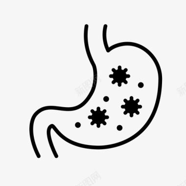 消化和内分泌科胃癌症消化图标图标