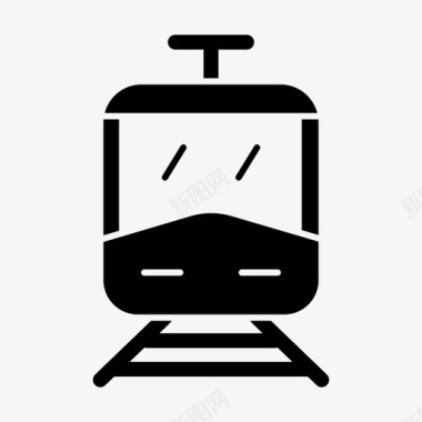 公交地铁标识火车酒店铁路图标图标
