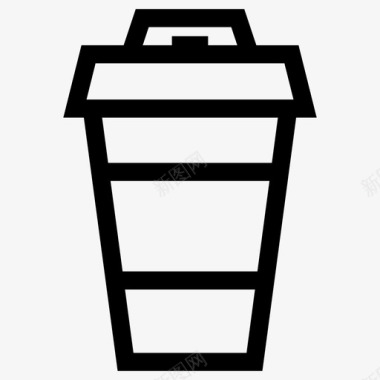咖啡纸杯饮料微型图标图标