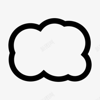 云存储云数据自然图标图标