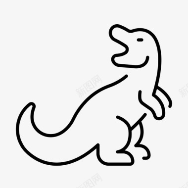 恐龙动物头骨霸王龙动物恐龙图标图标