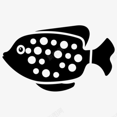 黑点金鱼水生鱼淡水鱼图标图标