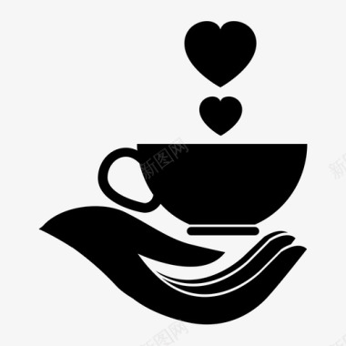 爱自然爱spa茶护理咖啡图标图标
