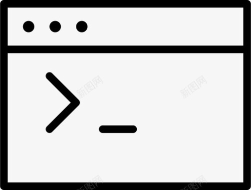 科技风png浏览器代码控制台图标图标