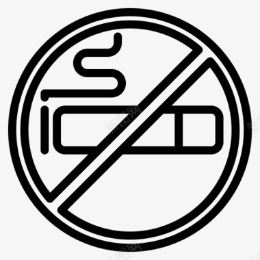 禁止吸烟矢量禁止吸烟空气香烟图标图标