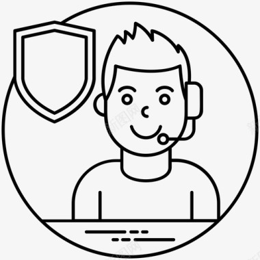 信息安全网络安全在线安全图标图标