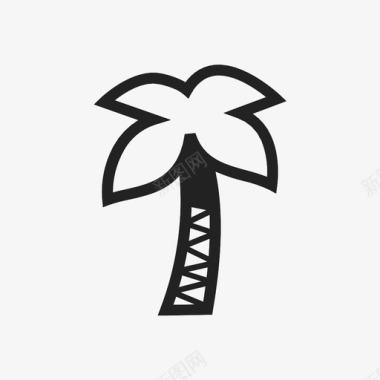 棕榈树岛阳光图标图标