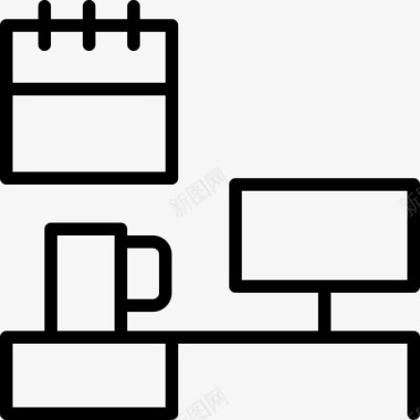 设施小品桌子卡伦达咖啡图标图标