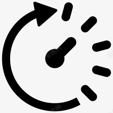 物流时间效率交货计时器图标图标