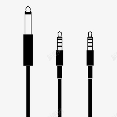 耳机蓝牙耳机乐器到耳机的分离电缆插头图标图标