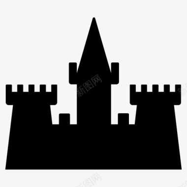 城堡建筑宫殿图标图标