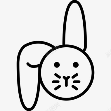 玩具兔子动物幼稚图标图标
