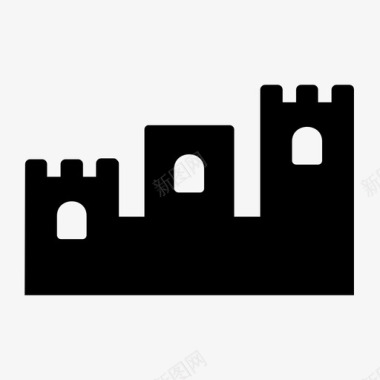 皇家城堡建筑宫殿图标图标