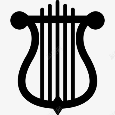 七弦琴音乐古希腊图标图标