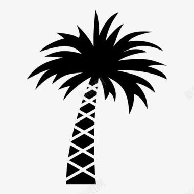 椰子树森林花园图标图标
