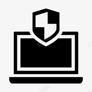公共信息标志安全标志笔记本电脑保护设备保护图标图标