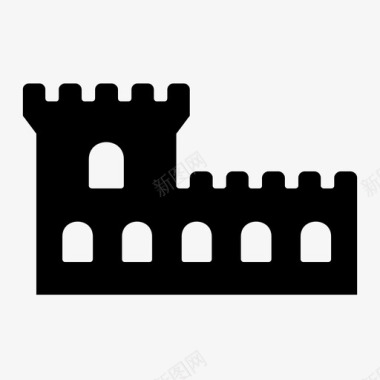 皇家城堡建筑宫殿图标图标