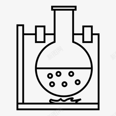 实验用具实验火烧瓶图标图标