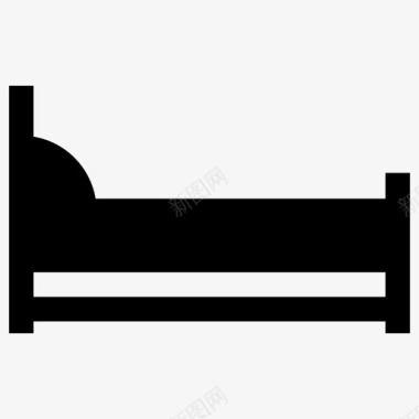 单人床装饰家具图标图标