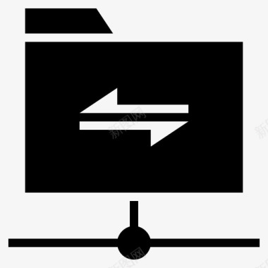 网络共享数据传输文件夹共享图标图标
