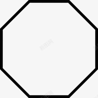 边框几何学数学八角形图标图标