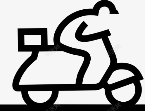 轻便摩托车送货车滑板车图标图标