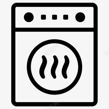 洗衣机电器衣物烘干机图标图标