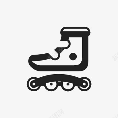 溜冰鞋滑板直列溜冰鞋图标图标