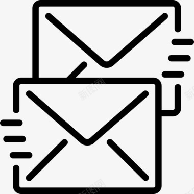 发送接收通信电子邮件图标图标