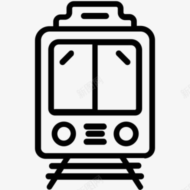 穿梭巴士火车铁路巴士铁路运输图标图标