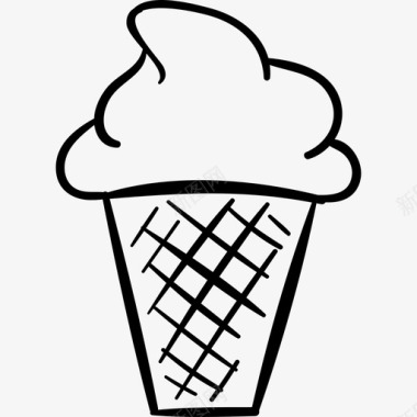 冰淇淋食品夏季手工制作图标图标