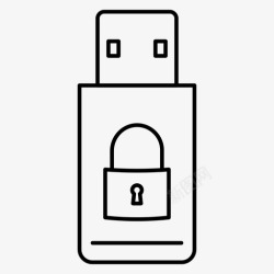 USB鎻掑usb闪存锁图标高清图片
