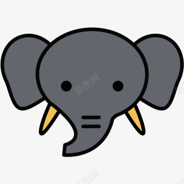 可爱老人elephant图标