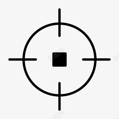 狙击手射击运动和比赛图标图标