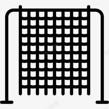 绳梯游乐场直线图标图标