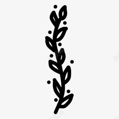 粽叶手绘手绘叶饰涂鸦花卉图标图标