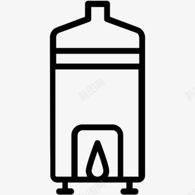 勾勒出的标志间歇泉家用电器温泉图标图标