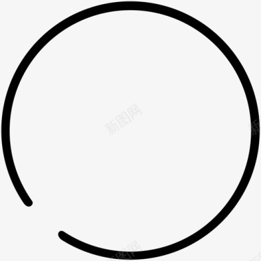 圆圈，缺一点图标