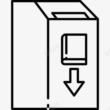 退书箱技术图书馆图标图标