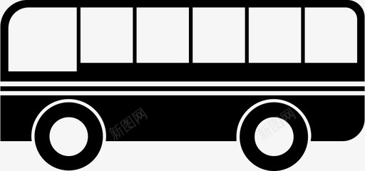公共交通标识公共汽车公共交通车辆图标图标