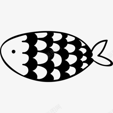 鱼食物夏季手工制作图标图标