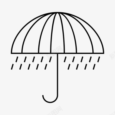 雨伞雨天雨季图标图标